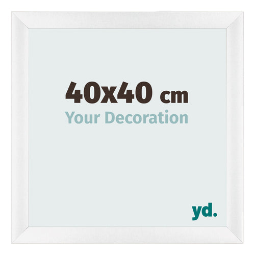 Marco de Fotos 40x40cm Blanco Vintage MDF Pisa Delantera Tamano | Yourdecoration.es