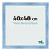Marco de Fotos 40x40cm Claro Azul Barrido MDF Pisa Delantera Tamano | Yourdecoration.es