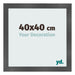Marco de Fotos 40x40cm Negro Plateado Pulido MDF Pisa Delantera Tamano | Yourdecoration.es