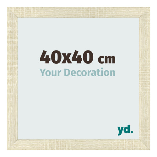 Marco de Fotos 40x40cm Roble Sonoma MDF Pisa Delantera Tamano | Yourdecoration.es