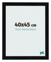 Marco de Fotos 40x45cm Negro Plateado Pulido MDF Pisa Delantera Tamano | Yourdecoration.es