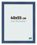 Marco de Fotos 40x55cm Azul Oscuro Barrido MDF Pisa Delantera Tamano | Yourdecoration.es