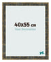 Marco de Fotos 40x55cm Azul Y Dorado Fusionado MDF Pisa Delantera Tamano | Yourdecoration.es