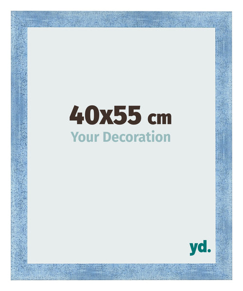 Marco de Fotos 40x55cm Claro Azul Barrido MDF Pisa Delantera Tamano | Yourdecoration.es