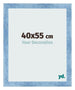 Marco de Fotos 40x55cm Claro Azul Barrido MDF Pisa Delantera Tamano | Yourdecoration.es