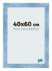 Marco de Fotos 40x60cm Claro Azul Barrido MDF Pisa Delantera Tamano | Yourdecoration.es