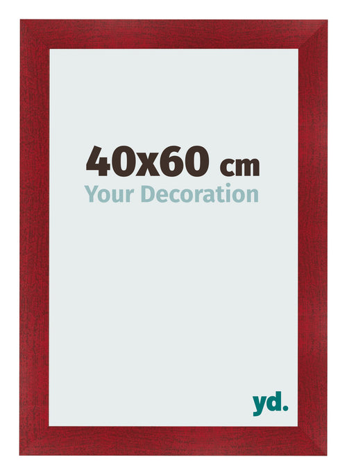 Marco de Fotos 40x60cm Vino Tinto Barrido MDF Pisa Delantera Tamano | Yourdecoration.es