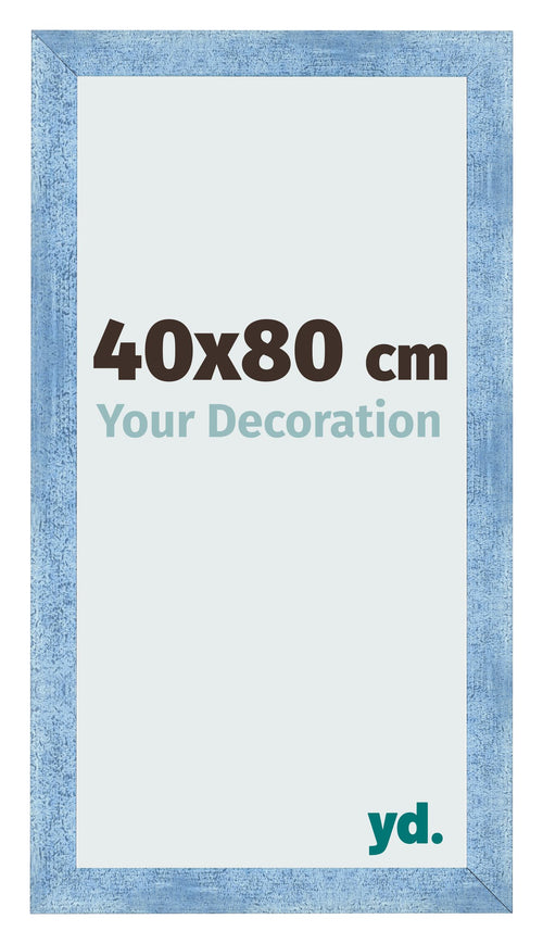Marco de Fotos 40x80cm Claro Azul Barrido MDF Pisa Delantera Tamano | Yourdecoration.es