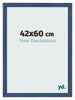 Marco de Fotos 42x60cm Azul Oscuro Barrido MDF Pisa Delantera Tamano | Yourdecoration.es
