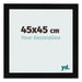 Marco de Fotos 45x45cm Negro Plateado Pulido MDF Pisa Delantera Tamano | Yourdecoration.es