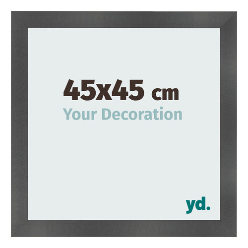 Marco de Fotos 45x45cm Negro Plateado Pulido MDF Pisa Delantera Tamano | Yourdecoration.es
