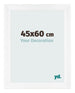 Marco de Fotos 45x60cm Blanco Vintage MDF Pisa Delantera Tamano | Yourdecoration.es