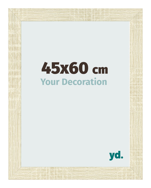 Marco de Fotos 45x60cm Roble Sonoma MDF Pisa Delantera Tamano | Yourdecoration.es