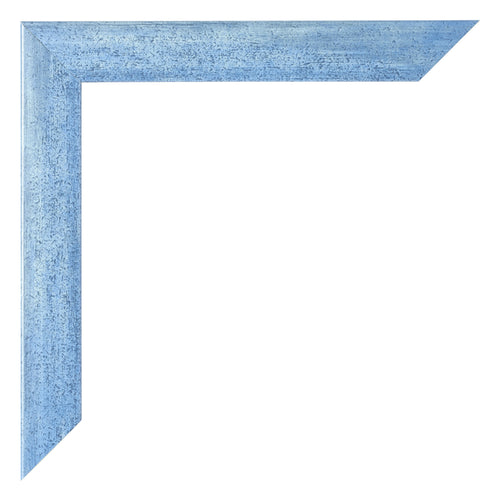 Marco de Fotos 45x80cm Claro Azul Barrido MDF Pisa Detalle Esquina | Yourdecoration.es