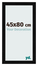 Marco de Fotos 45x80cm Negro Plateado Pulido MDF Pisa Delantera Tamano | Yourdecoration.es