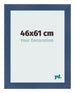 Marco de Fotos 46x61cm Azul Oscuro Barrido MDF Pisa Delantera Tamano | Yourdecoration.es