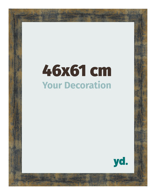 Marco de Fotos 46x61cm Azul Y Dorado Fusionado MDF Pisa Delantera Tamano | Yourdecoration.es