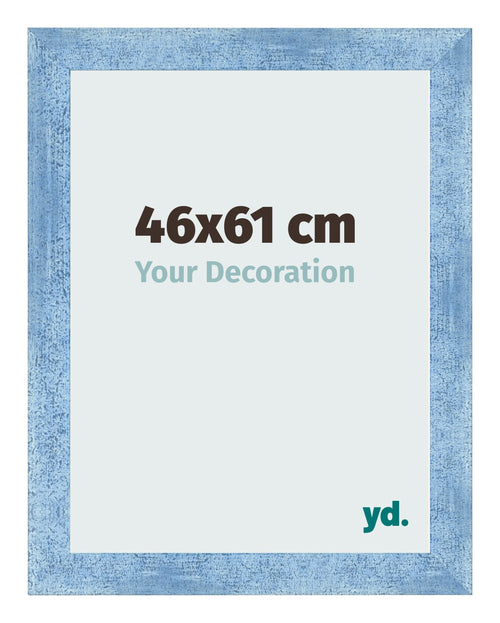 Marco de Fotos 46x61cm Claro Azul Barrido MDF Pisa Delantera Tamano | Yourdecoration.es