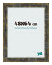 Marco de Fotos 48x64cm Azul Y Dorado Fusionado MDF Pisa Delantera Tamano | Yourdecoration.es