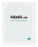 Marco de Fotos 48x64cm Blanco Vintage MDF Pisa Delantera Tamano | Yourdecoration.es