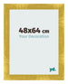 Marco de Fotos 48x64cm Dorado Vintage MDF Pisa Delantera Tamano | Yourdecoration.es