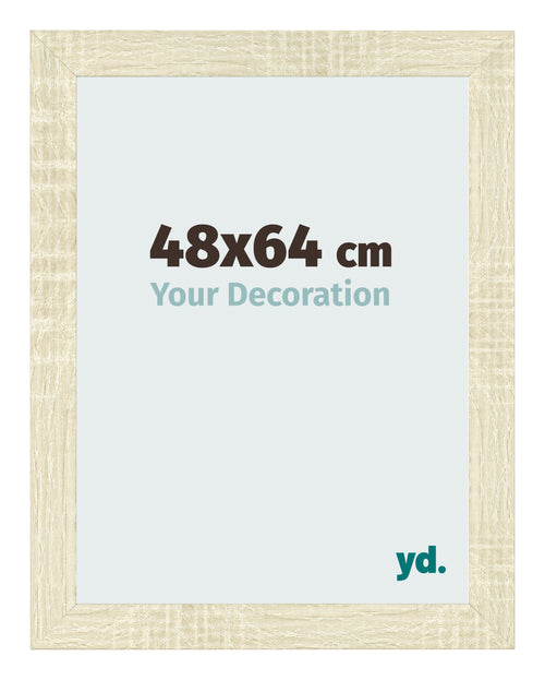 Marco de Fotos 48x64cm Roble Sonoma MDF Pisa Delantera Tamano | Yourdecoration.es