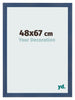 Marco de Fotos 48x67cm Azul Oscuro Barrido MDF Pisa Delantera Tamano | Yourdecoration.es