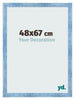 Marco de Fotos 48x67cm Claro Azul Barrido MDF Pisa Delantera Tamano | Yourdecoration.es