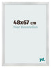 Marco de Fotos 48x67cm Plateado Negro Barrido MDF Pisa Delantera Tamano | Yourdecoration.es