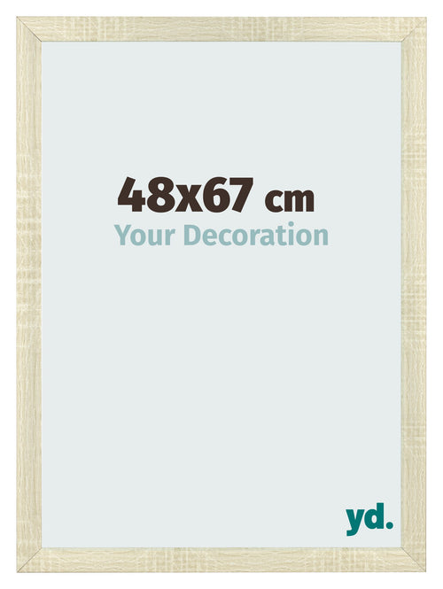 Marco de Fotos 48x67cm Roble Sonoma MDF Pisa Delantera Tamano | Yourdecoration.es