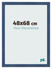Marco de Fotos 48x68cm Azul Oscuro Barrido MDF Pisa Delantera Tamano | Yourdecoration.es