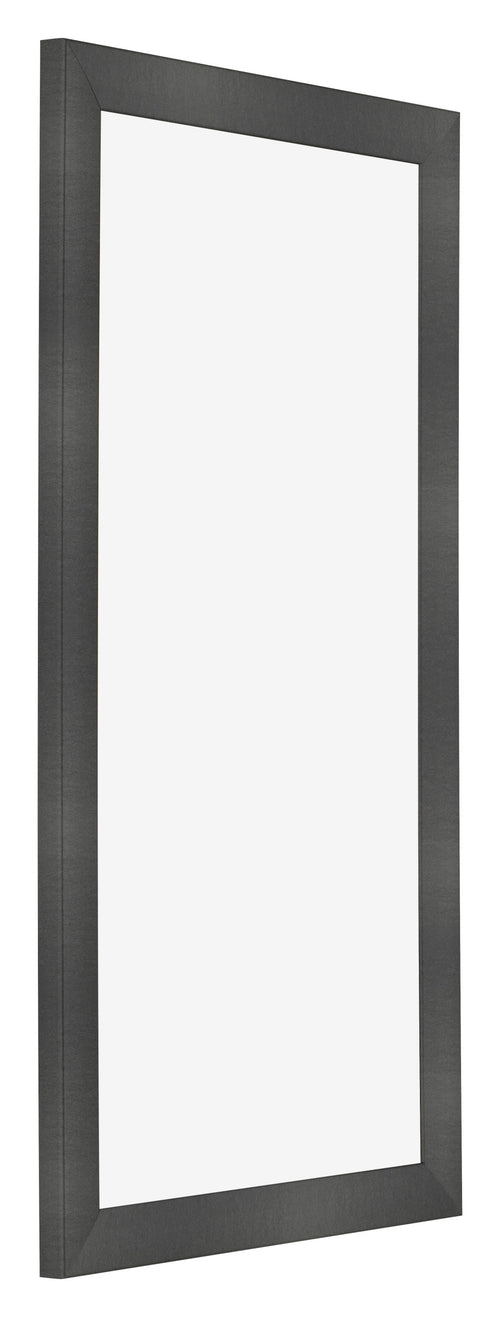 Marco de Fotos 50x100cm Negro Plateado Pulido MDF Pisa Delantera Oblicuo | Yourdecoration.es