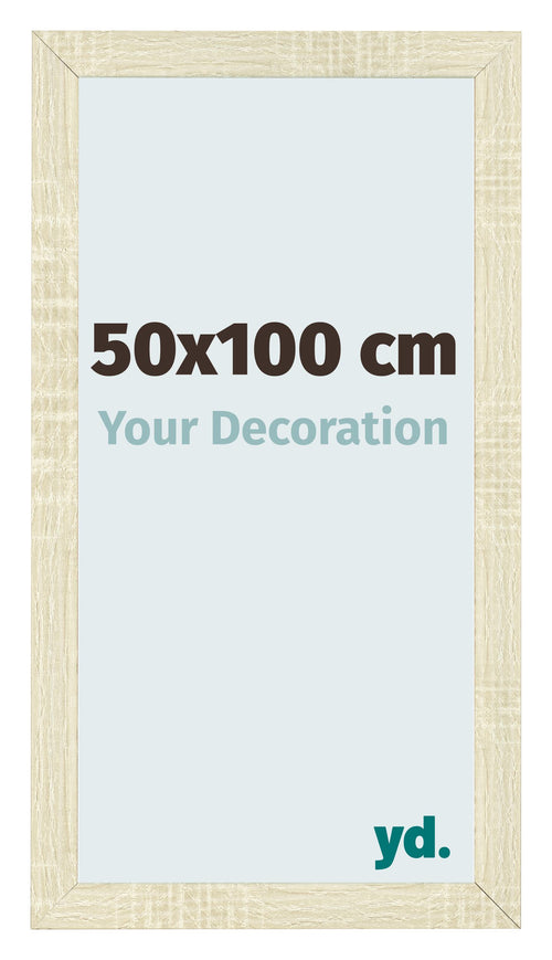 Marco de Fotos 50x100cm Roble Sonoma MDF Pisa Delantera Tamano | Yourdecoration.es