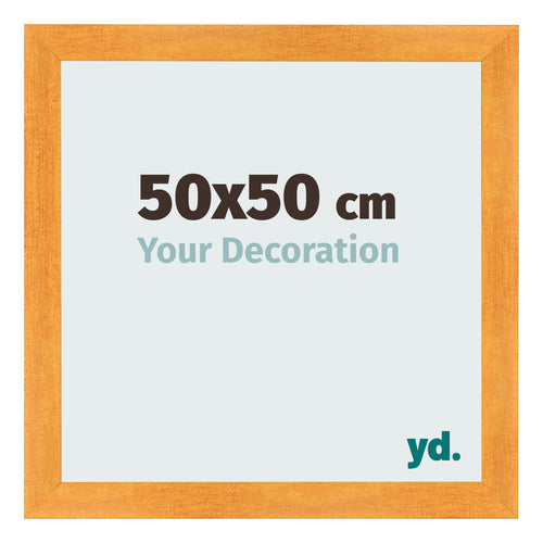Marco de Fotos 50x50cm Naranja MDF Pisa Delantera Tamano | Yourdecoration.es
