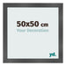 Marco de Fotos 50x50cm Negro Plateado Pulido MDF Pisa Delantera Tamano | Yourdecoration.es