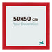 Marco de Fotos 50x50cm Rojo MDF Pisa Delantera Tamano | Yourdecoration.es
