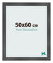 Marco de Fotos 50x60cm Negro Plateado Pulido MDF Pisa Delantera Tamano | Yourdecoration.es