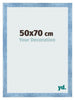 Marco de Fotos 50x70cm Claro Azul Barrido MDF Pisa Delantera Tamano | Yourdecoration.es