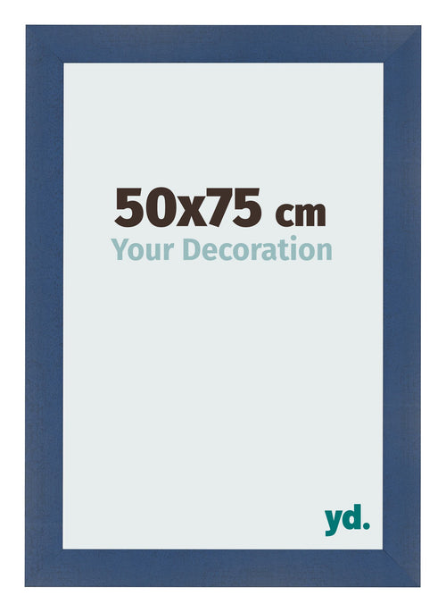 Marco de Fotos 50x75cm Azul Oscuro Barrido MDF Pisa Delantera Tamano | Yourdecoration.es