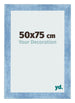 Marco de Fotos 50x75cm Claro Azul Barrido MDF Pisa Delantera Tamano | Yourdecoration.es