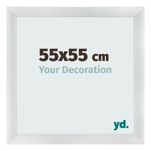 Marco de Fotos 55x55cm Plateado Negro Barrido MDF Pisa Delantera Tamano | Yourdecoration.es