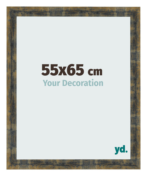 Marco de Fotos 55x65cm Azul Y Dorado Fusionado MDF Pisa Delantera Tamano | Yourdecoration.es