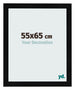 Marco de Fotos 55x65cm Negro Plateado Pulido MDF Pisa Delantera Tamano | Yourdecoration.es