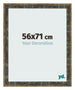 Marco de Fotos 56x71cm Azul Y Dorado Fusionado MDF Pisa Delantera Tamano | Yourdecoration.es
