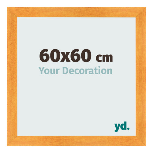 Marco de Fotos 60x60cm Naranja MDF Pisa Delantera Tamano | Yourdecoration.es