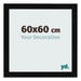 Marco de Fotos 60x60cm Negro Plateado Pulido MDF Pisa Delantera Tamano | Yourdecoration.es
