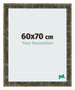 Marco de Fotos 60x70cm Azul Y Dorado Fusionado MDF Pisa Delantera Tamano | Yourdecoration.es