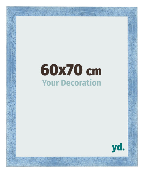 Marco de Fotos 60x70cm Claro Azul Barrido MDF Pisa Delantera Tamano | Yourdecoration.es