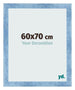 Marco de Fotos 60x70cm Claro Azul Barrido MDF Pisa Delantera Tamano | Yourdecoration.es