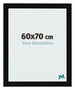 Marco de Fotos 60x70cm Negro Plateado Pulido MDF Pisa Delantera Tamano | Yourdecoration.es
